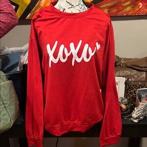XOXO Women's Red Crew Neck Sweater size large